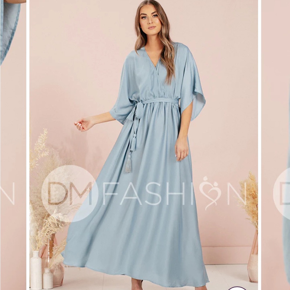 Formal Satin Maxi Dress- Shop DM Fashion Size S